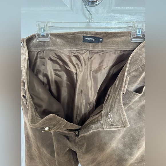 Womyn GORGEOUS 100% Leather, Brown Suede pants, in Excellent condition , Size 10 - Picture 10 of 16